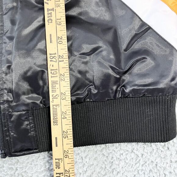 Boston‎ Bruins Starter Jacket Women's Medium Black Snap Buttons Logo Pockets New - Picture 6 of 7